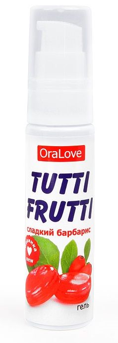 Гель-смазка Tutti-frutti со вкусом барбариса - 30 гр. - Биоритм - купить с доставкой в Орске