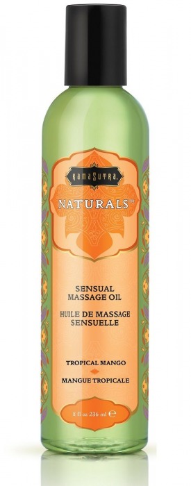 Массажное масло Naturals Tropical Mango с ароматом манго - 236 мл. - Kama Sutra - купить с доставкой в Орске