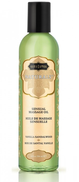 Массажное масло Naturals Vanilla Sandalwood с ароматом ванили и сандала - 236 мл. - Kama Sutra - купить с доставкой в Орске