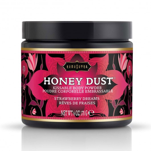 Пудра для тела Honey Dust Body Powder с ароматом клубники - 170 гр. - Kama Sutra - купить с доставкой в Орске