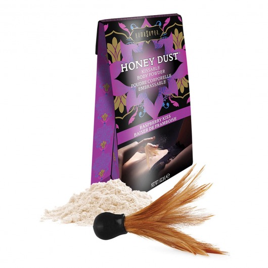 Пудра для тела Honey Dust Body Powder с ароматом малины - 28 гр. - Kama Sutra - купить с доставкой в Орске