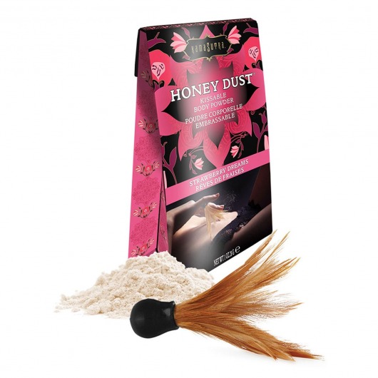 Пудра для тела Honey Dust Body Powder с ароматом клубники - 28 гр. - Kama Sutra - купить с доставкой в Орске