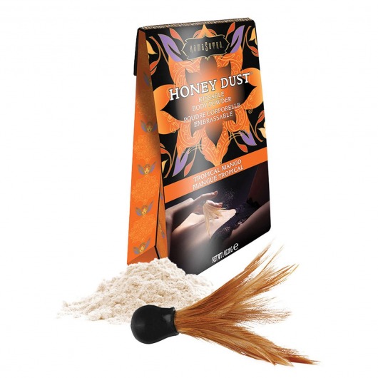 Пудра для тела Honey Dust Body Powder с ароматом манго - 28 гр. - Kama Sutra - купить с доставкой в Орске