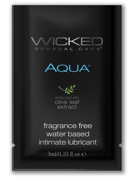 Легкий лубрикант на водной основе с алое Wicked Aqua - 3 мл. - Wicked - купить с доставкой в Орске