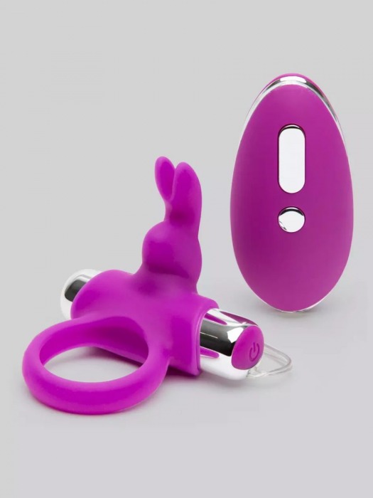 Лиловое виброкольцо с пультом ДУ Remote Control Cock Ring - Happy Rabbit - в Орске купить с доставкой