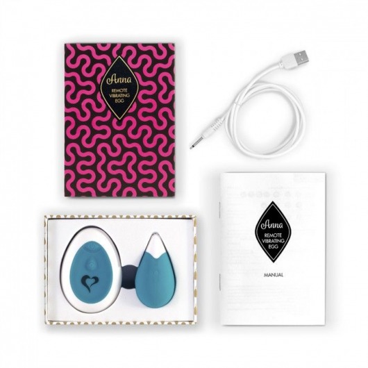 Бирюзовое виброяйцо на радиоуправлении Anna Vibrating Egg Remote - FeelzToys