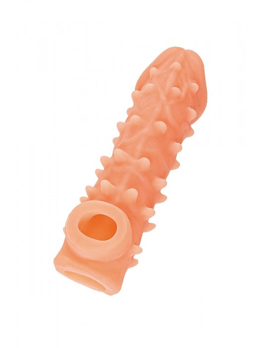 Телесная закрытая насадка с пупырышками Cock Sleeve Size L - 17,6 см. - KOKOS - в Орске купить с доставкой