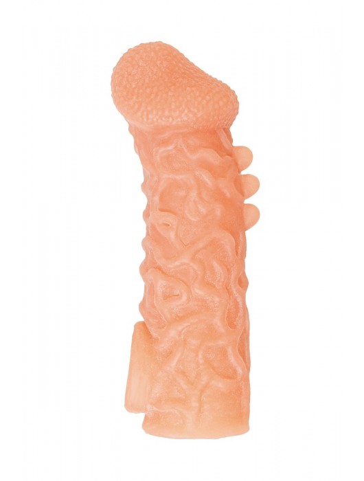 Телесная закрытая насадка с шершавой головкой Cock Sleeve Size S - 13,8 см. - KOKOS - в Орске купить с доставкой