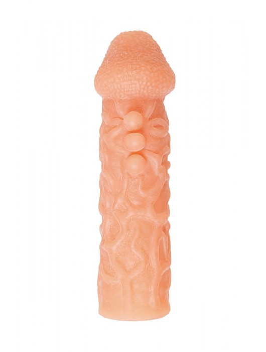 Телесная закрытая насадка с шершавой головкой Cock Sleeve Size S - 13,8 см. - KOKOS - в Орске купить с доставкой