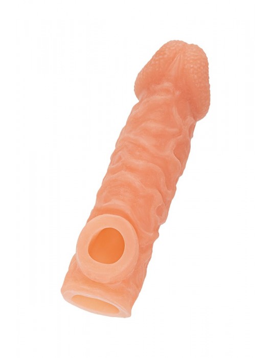 Телесная закрытая насадка с шершавой головкой Cock Sleeve Size S - 13,8 см. - KOKOS - в Орске купить с доставкой