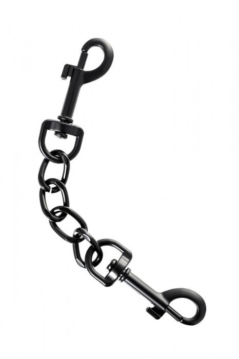 Узкие черные наручники на сцепке - ToyFa - купить с доставкой в Орске Узкие черные наручники на сцепке - ToyFa - купить с доставкой в Орске