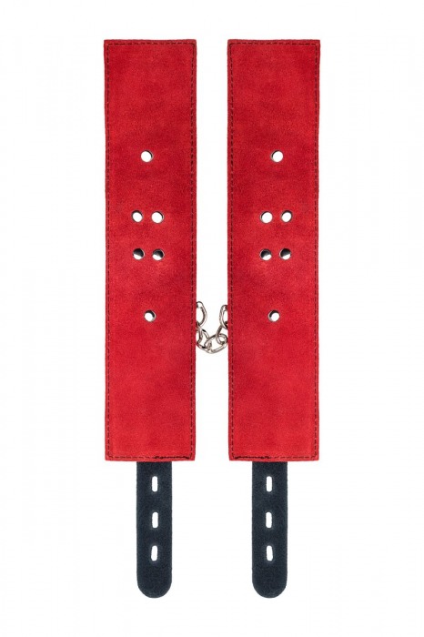 Красно-черные оковы на ноги из кожи - ToyFa - купить с доставкой в Орске