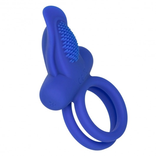 Синее перезаряжаемое эрекционное кольцо Silicone Rechargeable Dual Pleaser Enhancer - California Exotic Novelties - в Орске купить с доставкой