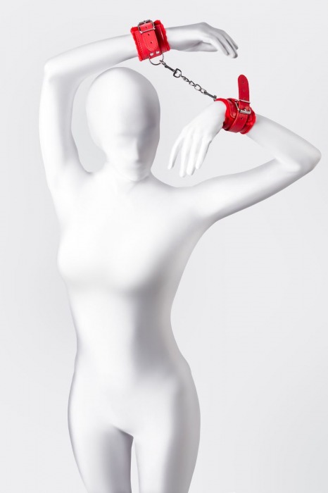 Красные наручники Anonymo из искусственной кожи - ToyFa - купить с доставкой в Орске