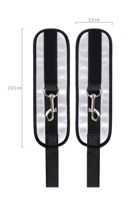 Серебристо-черные наручники Anonymo - ToyFa - купить с доставкой в Орске