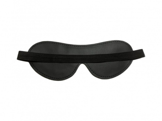 Черная лаковая маска на глаза из эко-кожи - БДСМ Арсенал - купить с доставкой в Орске