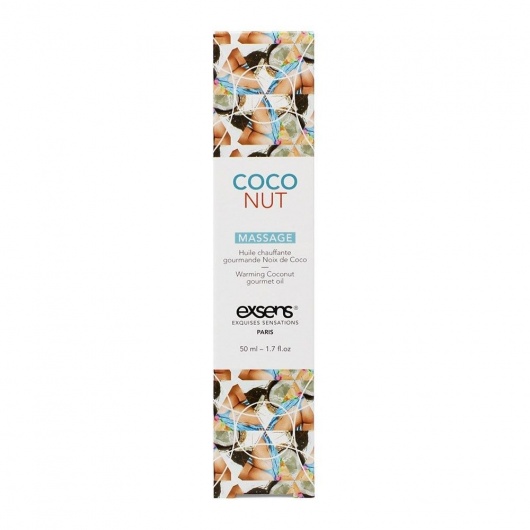 Разогревающее массажное масло с ароматом кокоса Gourmet Coconut - 50 мл. - Exsens - купить с доставкой в Орске