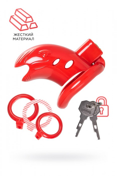 Красный мужской пояс верности из пластика - ToyFa - купить с доставкой в Орске