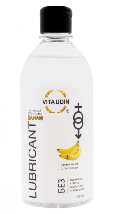 Интимный гель-смазка на водной основе VITA UDIN с ароматом банана - 500 мл. - VITA UDIN - купить с доставкой в Орске