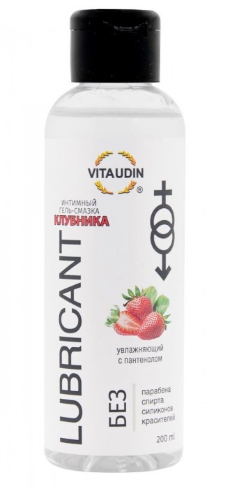 Интимный гель-смазка на водной основе VITA UDIN с ароматом клубники - 200 мл. - VITA UDIN - купить с доставкой в Орске
