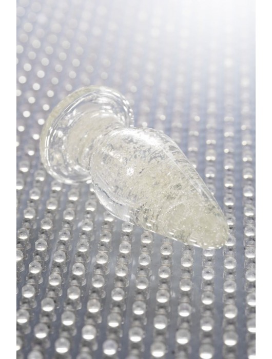 Прозрачная, светящаяся в темноте анальная втулка - 9,8 см. - Sexus