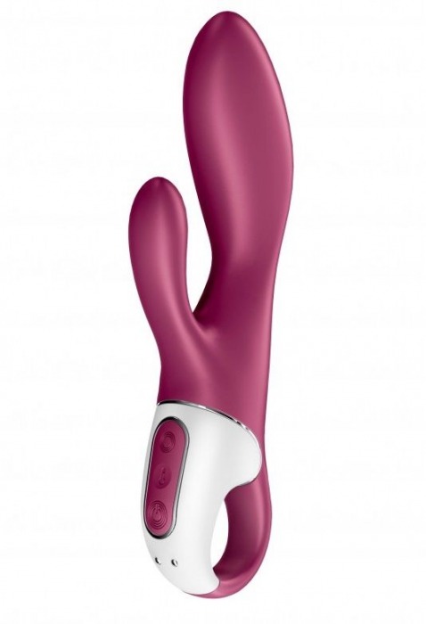 Малиновый вибратор-кролик Heated Affair с функцией нагрева - 20,5 см. - Satisfyer