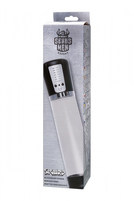 Прозрачная автоматическая помпа для пениса Sigurd - Sexus - в Орске купить с доставкой