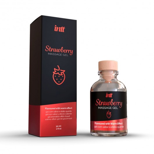 Массажный гель с ароматом клубники Strawberry - 30 мл. - INTT - купить с доставкой в Орске