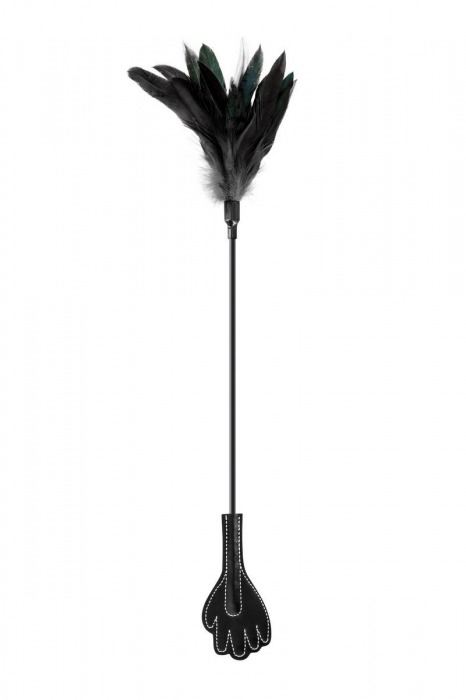 Двусторонний стек-щекоталка Sweet Caress Feather Whip - 58 см. - Sweet Caress - купить с доставкой в Орске