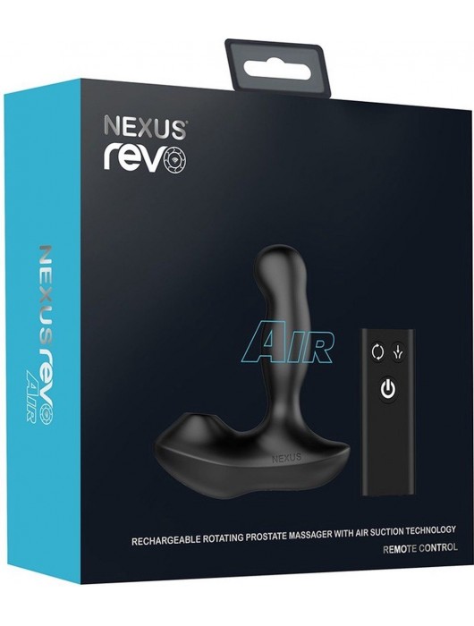 Черный вибратор-ротатор для стимуляции простаты Nexus Revo Air - Nexus Range - в Орске купить с доставкой