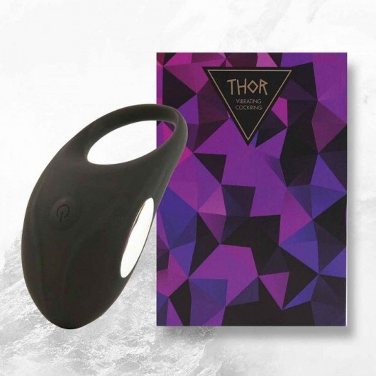 Черное эрекционное виброкольцо Thor Cockring - FeelzToys - в Орске купить с доставкой