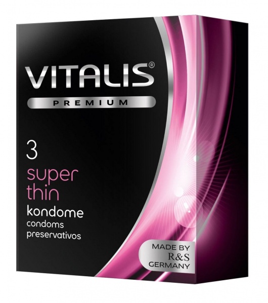 Ультратонкие презервативы VITALIS PREMIUM super thin - 3 шт. - Vitalis - купить с доставкой в Орске