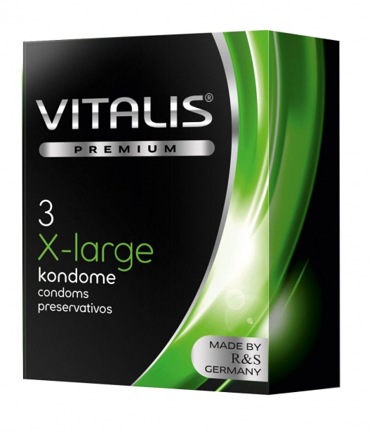 Презервативы увеличенного размера VITALIS PREMIUM x-large - 3 шт. - Vitalis - купить с доставкой в Орске