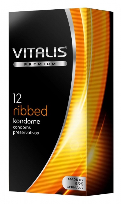 Ребристые презервативы VITALIS PREMIUM ribbed - 12 шт. - Vitalis - купить с доставкой в Орске