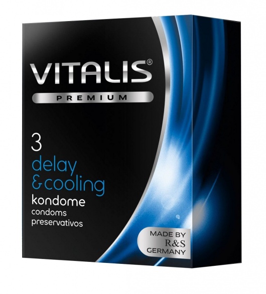 Презервативы VITALIS PREMIUM delay   cooling с охлаждающим эффектом - 3 шт. - Vitalis - купить с доставкой в Орске