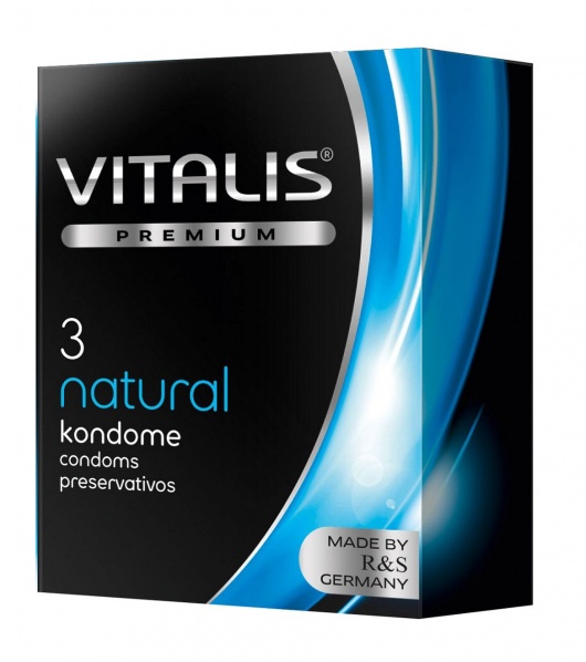 Классические презервативы VITALIS PREMIUM natural - 3 шт. - Vitalis - купить с доставкой в Орске