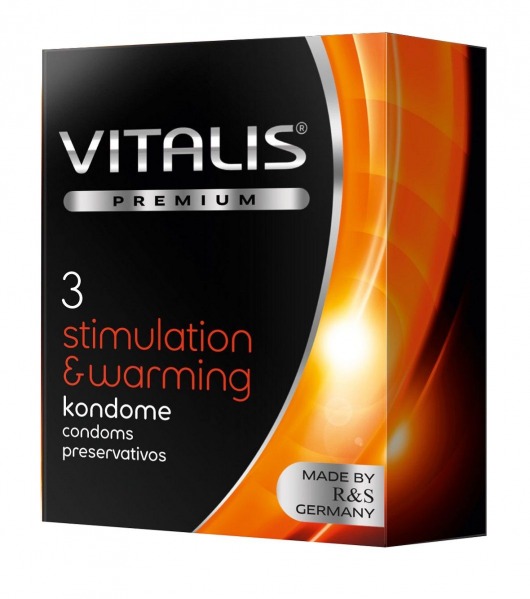 Презервативы VITALIS PREMIUM stimulation   warming с согревающим эффектом - 3 шт. - Vitalis - купить с доставкой в Орске