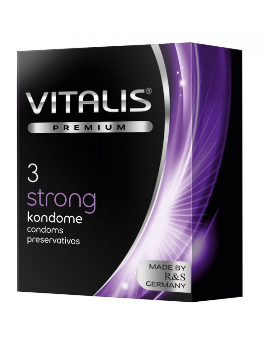Презервативы с утолщенной стенкой VITALIS PREMIUM strong - 3 шт. - Vitalis - купить с доставкой в Орске