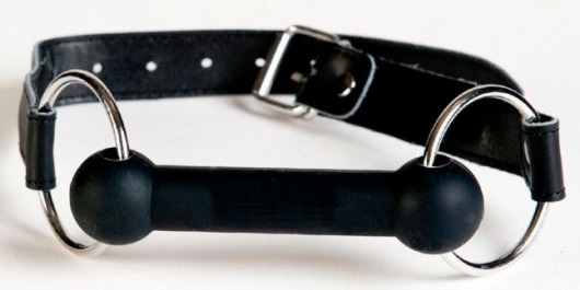 Чёрный кляп-трензель на кожаных ремешках - ToyFa - купить с доставкой в Орске