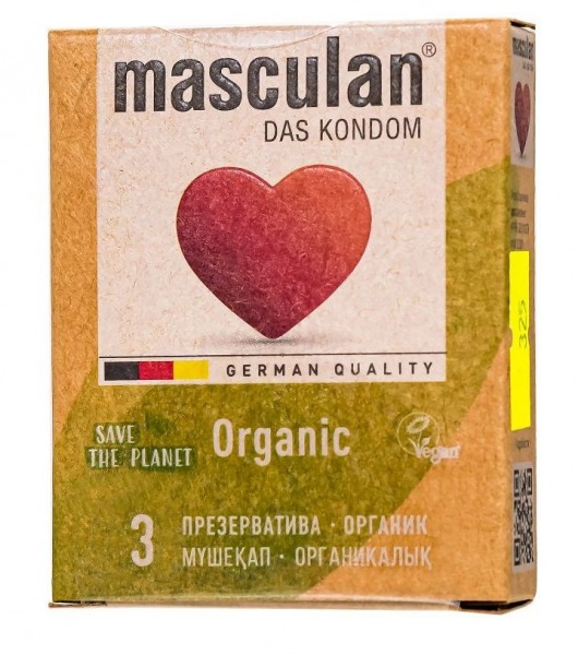 Экологически чистые презервативы Masculan Organic - 3 шт. - Masculan - купить с доставкой в Орске