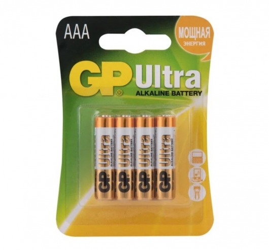 Батарейки алкалиновые GP Ultra Alkaline 24А AАA/LR03 - 4 шт. - Элементы питания - купить с доставкой в Орске