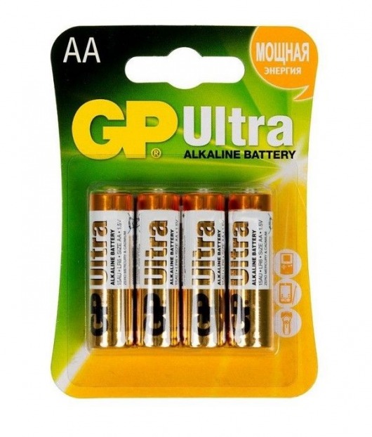 Батарейки алкалиновые GP Ultra Alkaline AA/LR6 - 4 шт. - Элементы питания - купить с доставкой в Орске