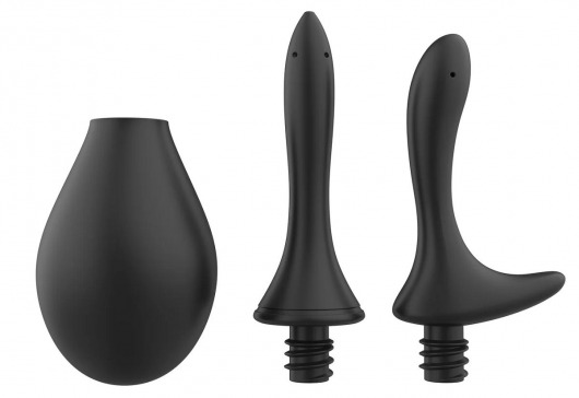 Черный анальный душ Nexus Anal Douche Set с 2 сменными насадками - Nexus Range - купить с доставкой в Орске