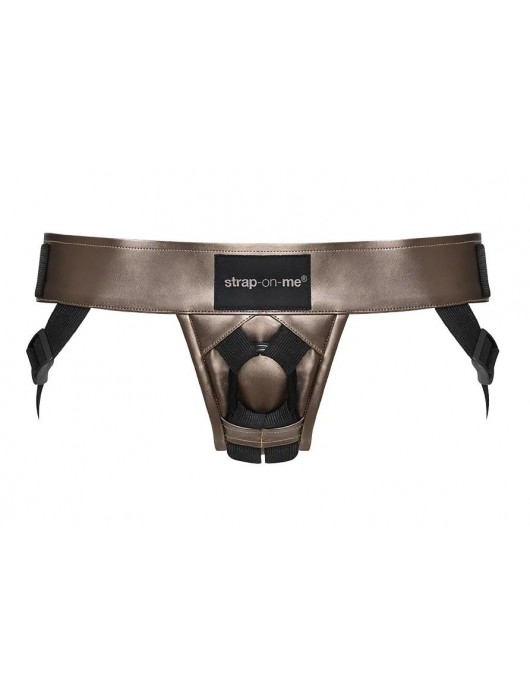 Бронзовый пояс для насадок Curious Harness - Strap-on-me - купить с доставкой в Орске