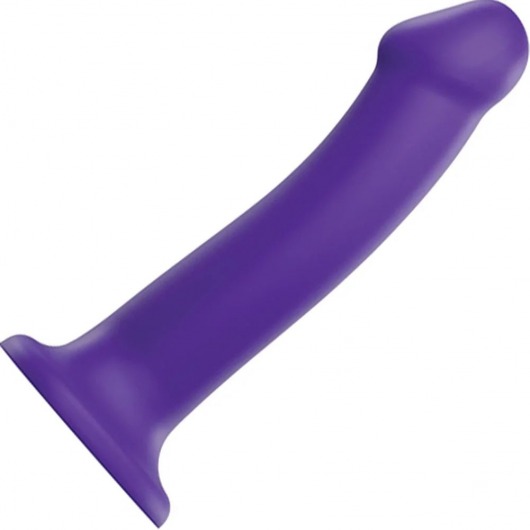 Фиолетовый фаллоимитатор-насадка Strap-On-Me Dildo Dual Density size L - 19 см. - Strap-on-me - купить с доставкой в Орске