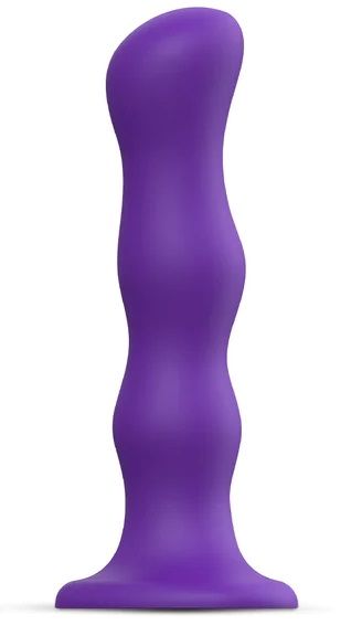 Фиолетовая насадка Strap-On-Me Dildo Geisha Balls size M - Strap-on-me - купить с доставкой в Орске