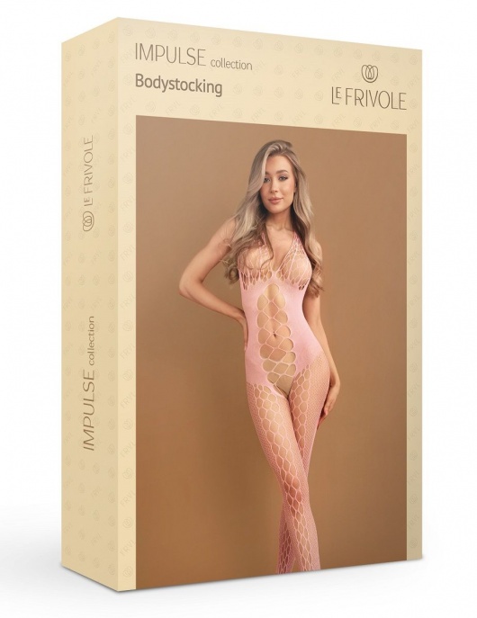 Розовый боди-комбинезон с вырезами - Le Frivole купить с доставкой