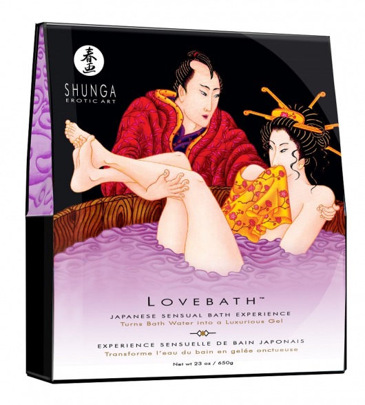 Соль для ванны Lovebath Sensual lotus, превращающая воду в гель - 650 гр. - Shunga - купить с доставкой в Орске