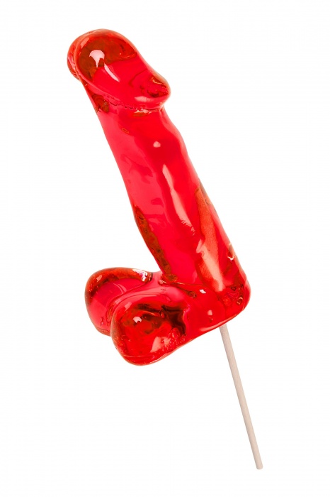 Красный леденец в форме члена со вкусом виски - 173 гр. - Sosuчki - купить с доставкой в Орске
