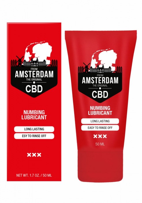 Пролонгирующий лубрикант Numbing CBD from Amsterdam - 50 мл. - Shots Media BV - купить с доставкой в Орске